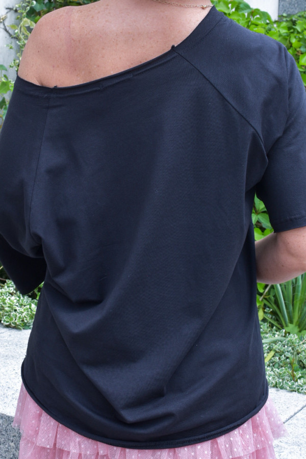 T-shirt luźny Benelli z nadrukiem – czarny 3