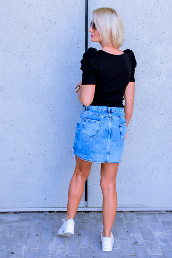 Spódniczka dopasowana Kendall jeansowa – niebieska 6